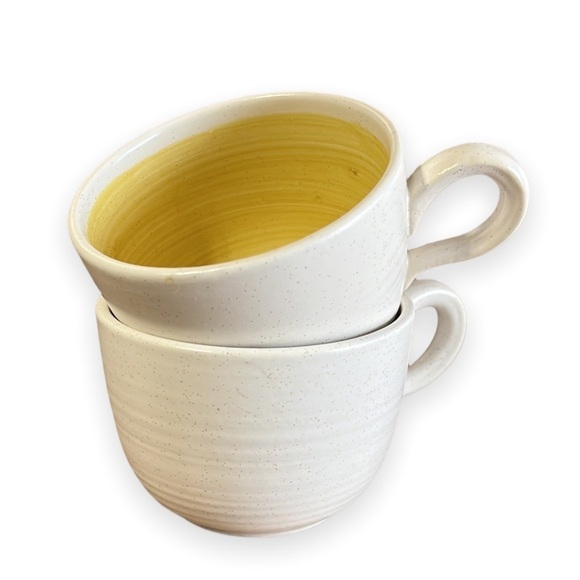 Vintage‎ Franciscan Earthenware HACIENDA GOLD Tea Cups USA Swirl Yellow Speck - Picture 2 of 10